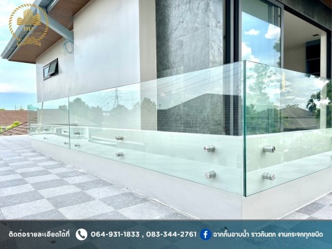 กระจกฉากกั้นอาบน้ำบานสวิงหน้าตรง 180 องศา